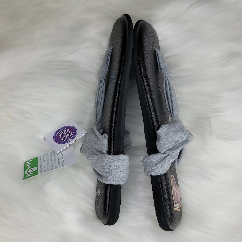 Sanuk Yoga Sling Ella Sandals Gray & Black